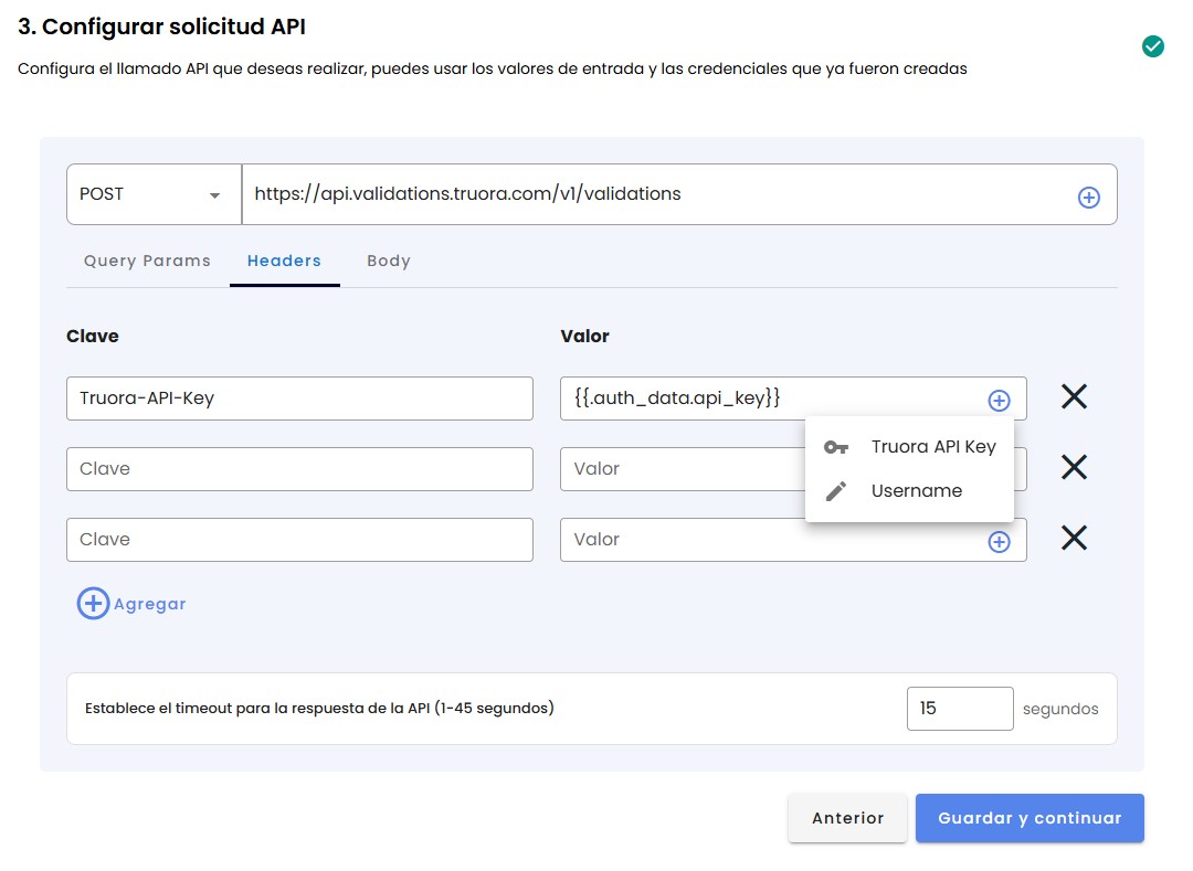 action query parameters