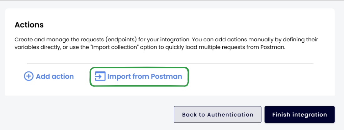 section import postman