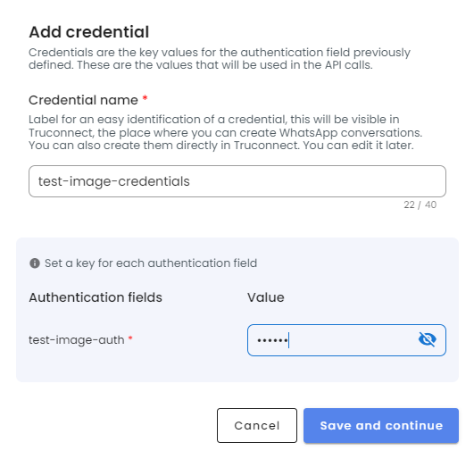 setting a credential