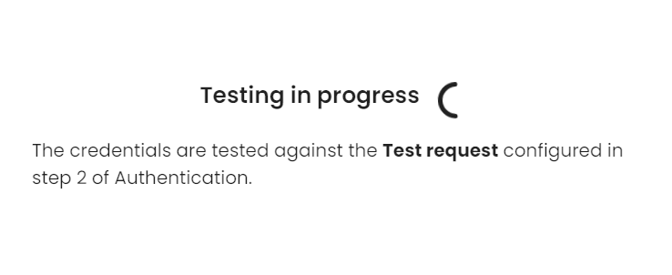 testing in progress