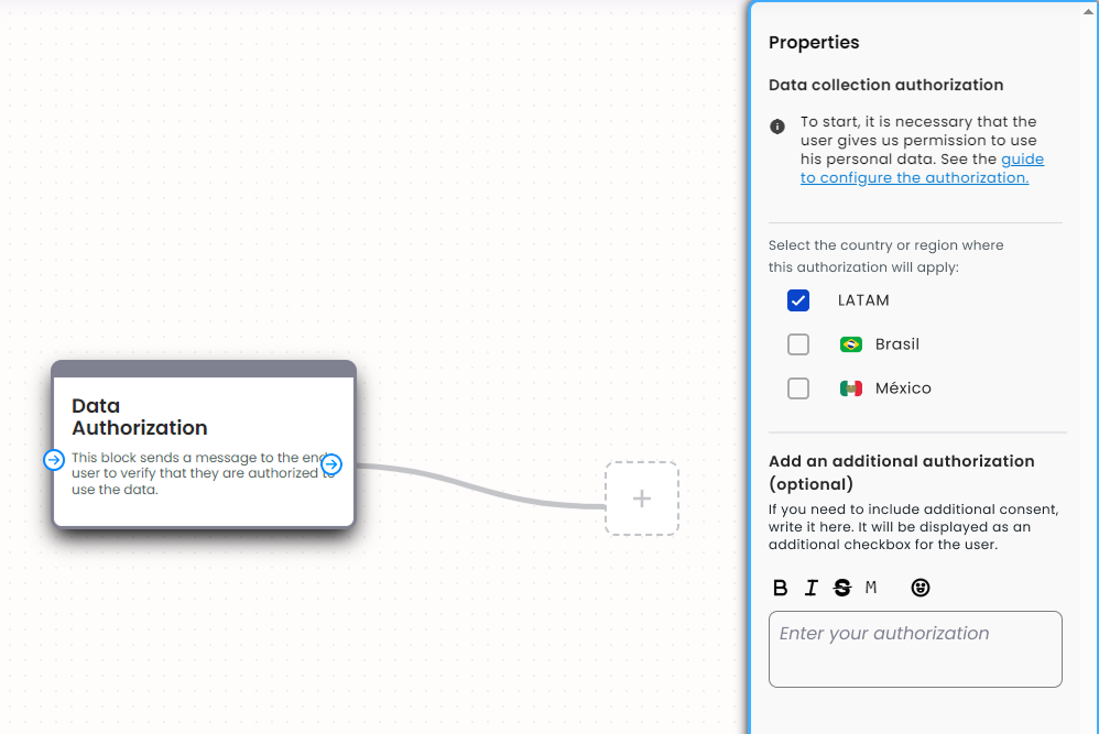 Authorization without country selected