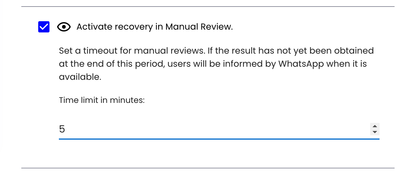 recovery manual review time