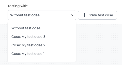 test case selector