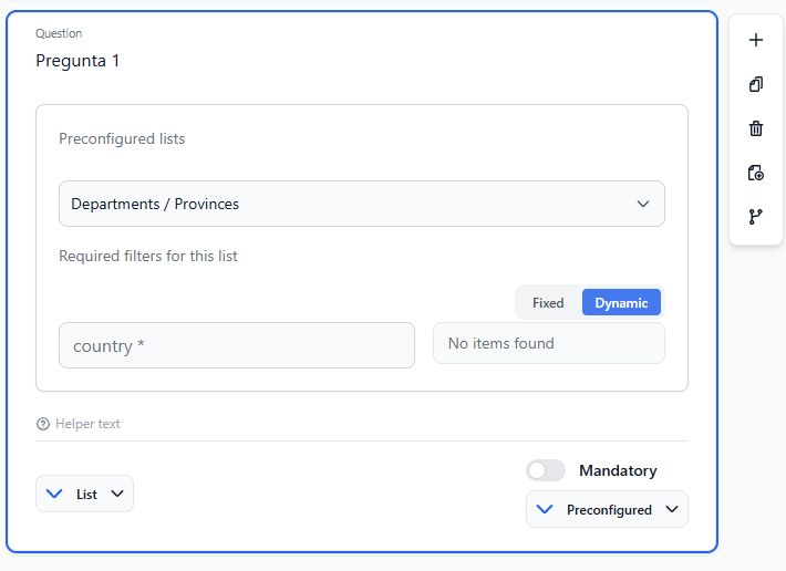 No questions available for dynamic filter