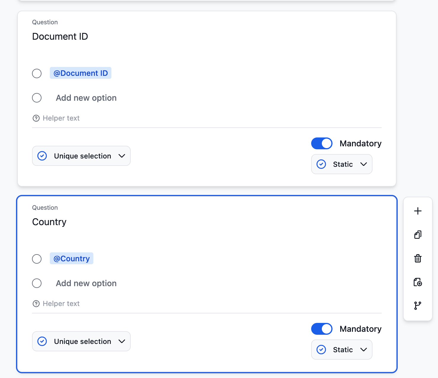 referencing variables with @
