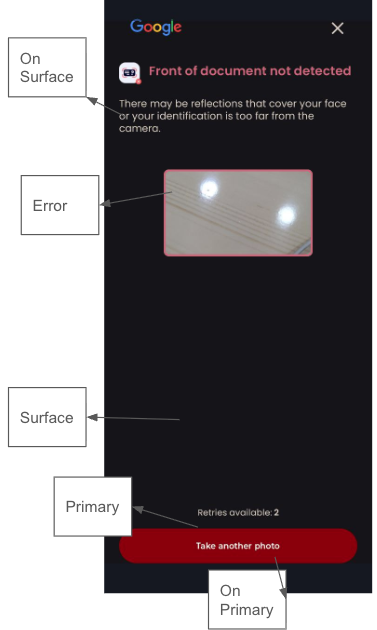 Custom theme example - Document validation screen