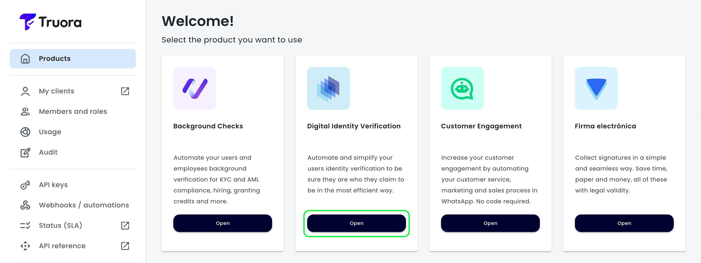 Open Digital Identity Verification product