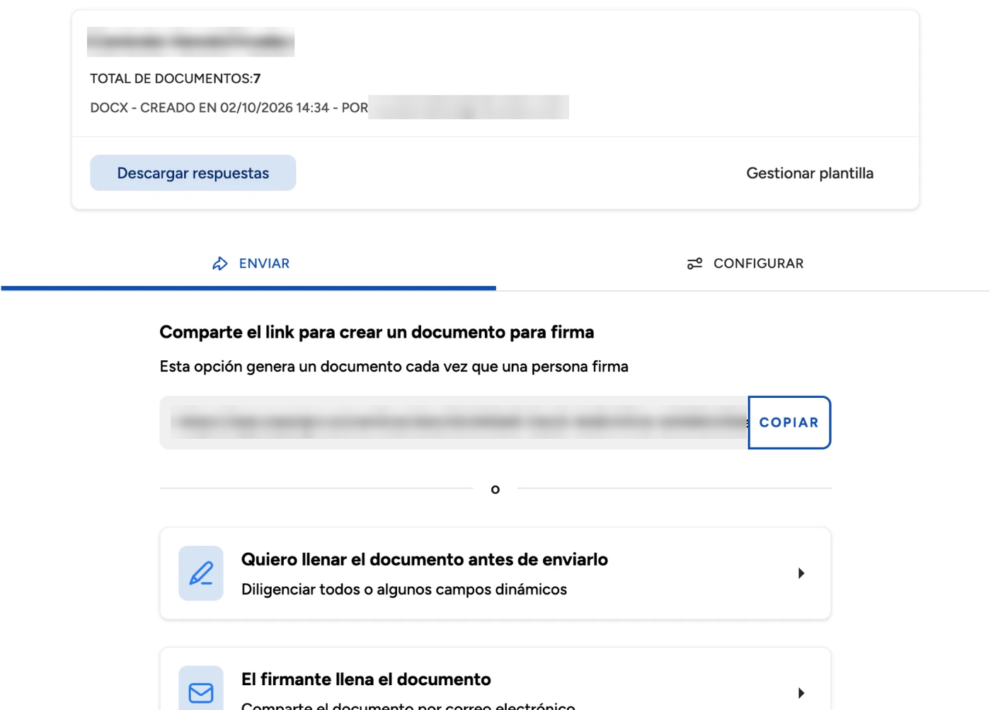 Ways to send a document from a template